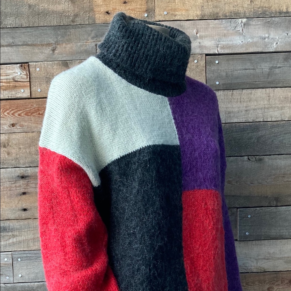 Vintage 80’s or 90’s Oversized Color-block Sweater